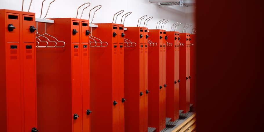 Umkleidekabine in der neuen Feuerwache © 2021 Sven Schroeder, SBL Schwerin