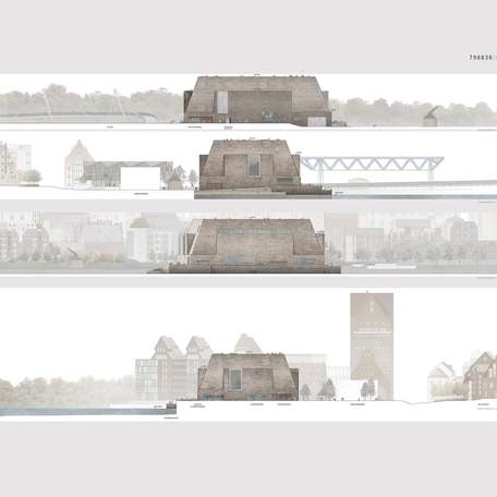 Das Ergebnis des Wettbewerbs für den Neubau des Archäologischen Landesmuseums Rostock wurde heute am 16. Februar 2022 vorgestellt. © 2022 Lundgaard   Tranberg Arkitekter A/S, Kopenhagen