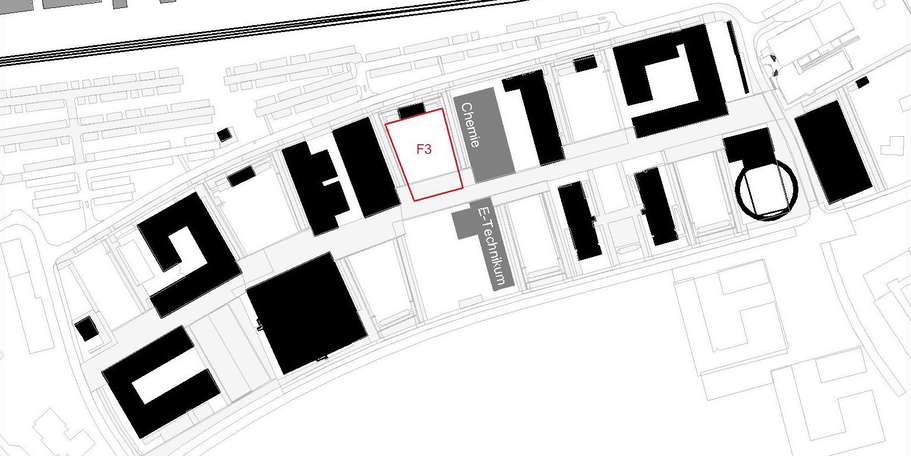 Ausschnitt aus dem Lageplan, Campus Südstadt © 2022 SBL Rostock