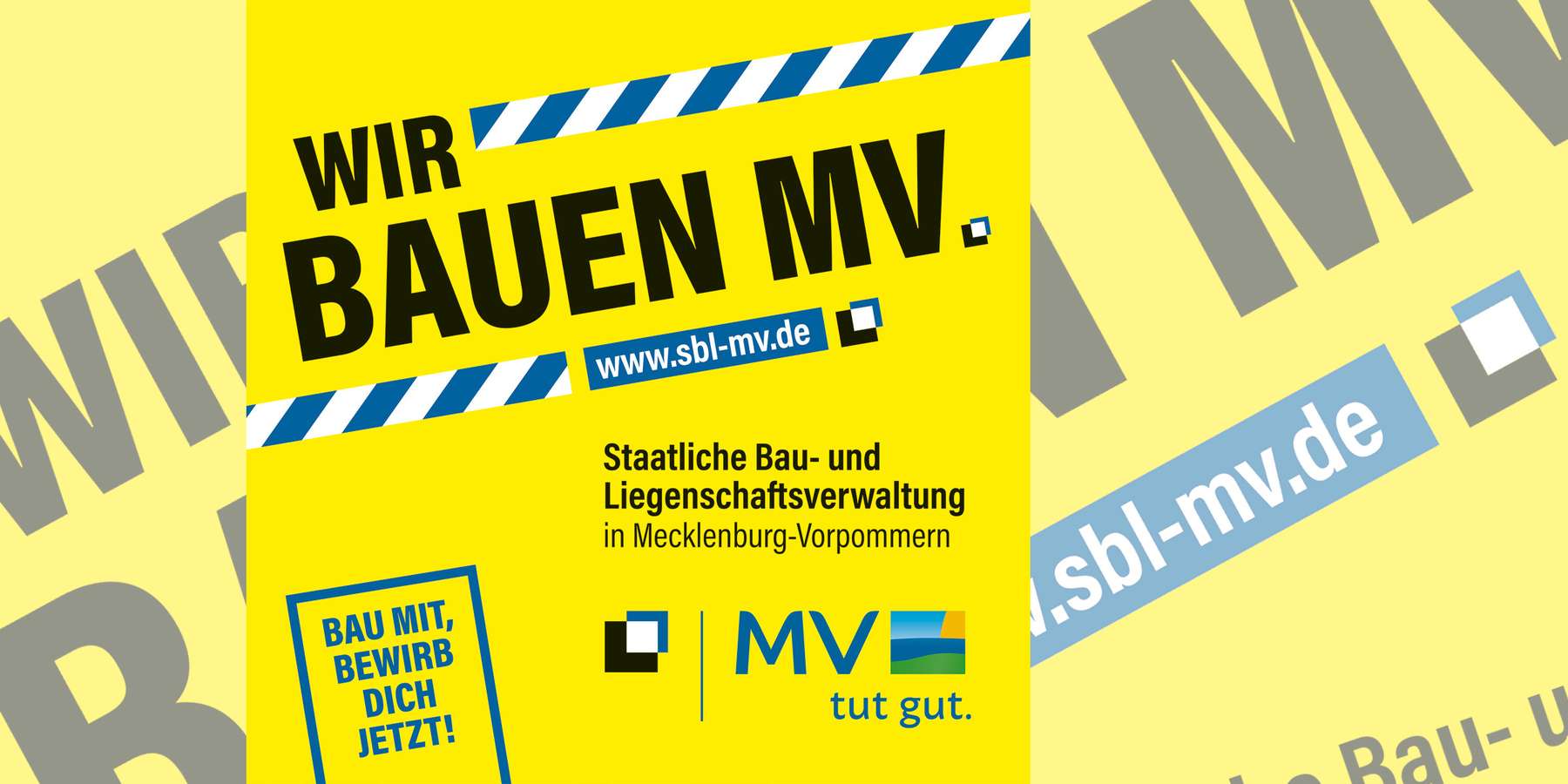 Kampagne der SBL-MV zur Personalgewinnung und zum Personalerhalt. © 2022 Finanzministerium M-V