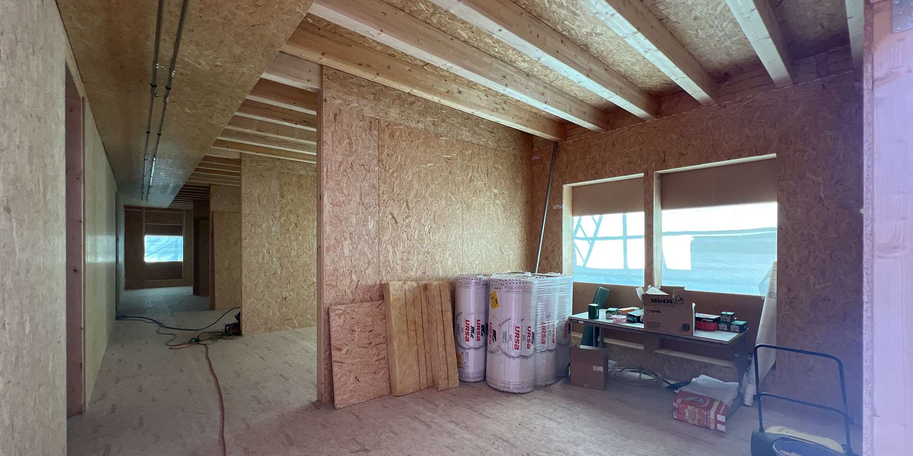 Blick in den Rohbau: Hier entstehen Büros. © 2022 Christian Hoffmann. FM M-V