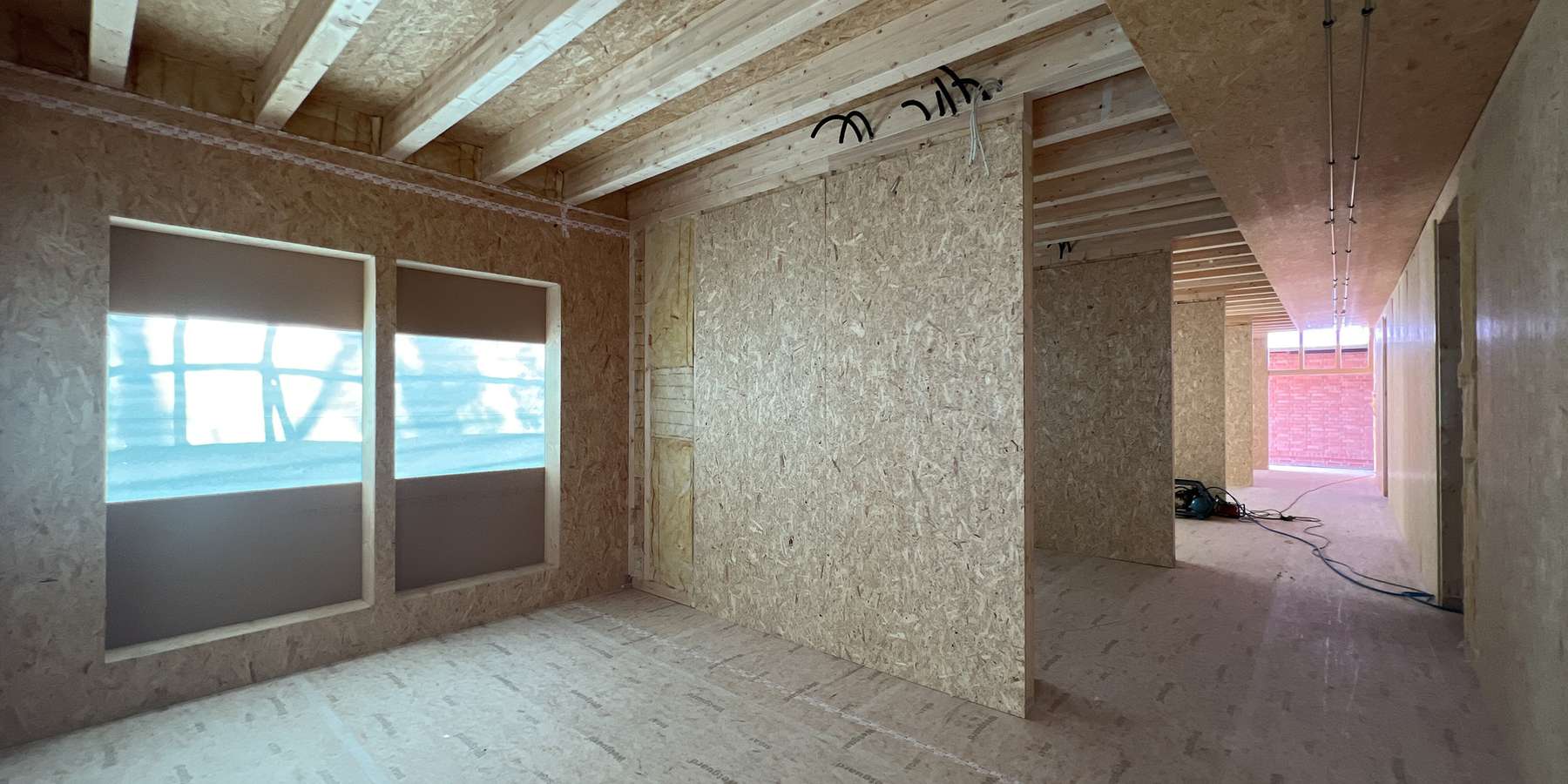 Im Rohbau: Büro und Flur. © 2022 Christian Hoffmann. FM M-V