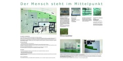 DER MENSCH STEHT IM MITTELPUNKT  - Präsentation des Siegerentwurfes von Rainer Fest - eine 4-teilige Installation, die mit Begriffen, Grundsätzen und diesem Kernsatz Bezug auf die Gesellschaft und das Wirken der Polizei nimmt © 2022 Rainer Fest