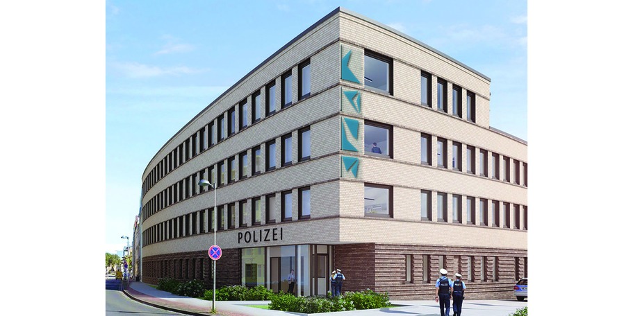 SOLIS  - Wettbewerbsbeitrag der Künstlerin Susanne Gabler - eine Gestaltung von Teilen der Westfassade mit 2-schichtigen Glaselementen mit innenliegender blauer, durchscheinender Solarfolie, welche Strom produzieren, der über LED Strips zur eigenen Fassa © 2022 Susanne Gabler