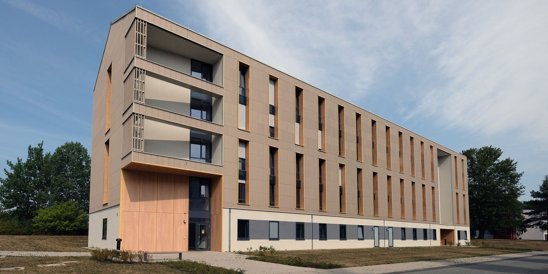 Ansicht des Unterkunftsgebäudes © 2022 SBL Schwerin