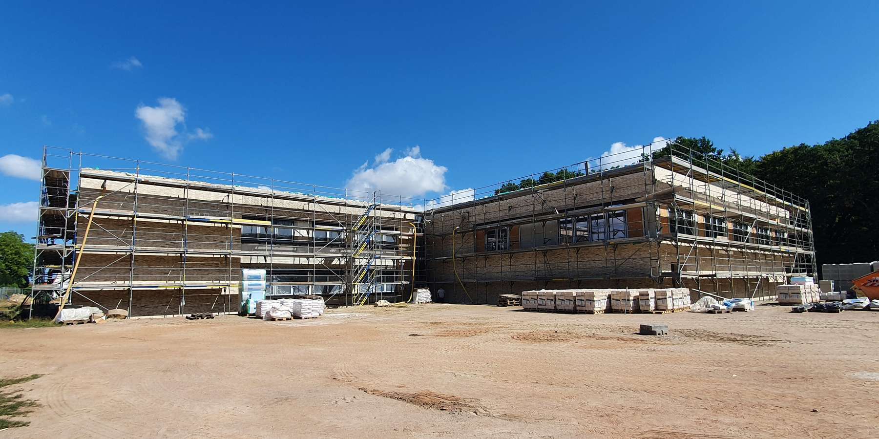 Ansicht des Baukörpers von Süd-West © 2022 SBL Rostock