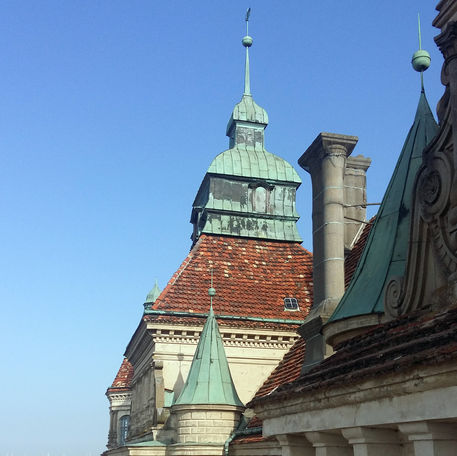 Türme mit Dachknopf als Schmuckelement © 2022 SBL Schwerin