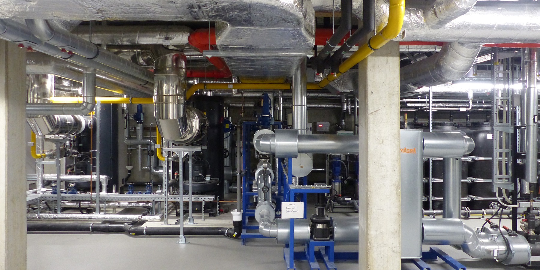 Technikzentrale im Untergeschoss © 2022 SBL Greifswald