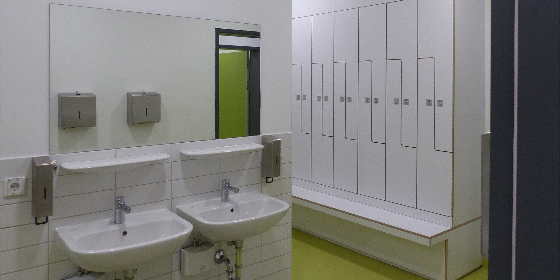 Blick in den Umkleide- und Sanitärbereich © 2022 SBL Greifswald