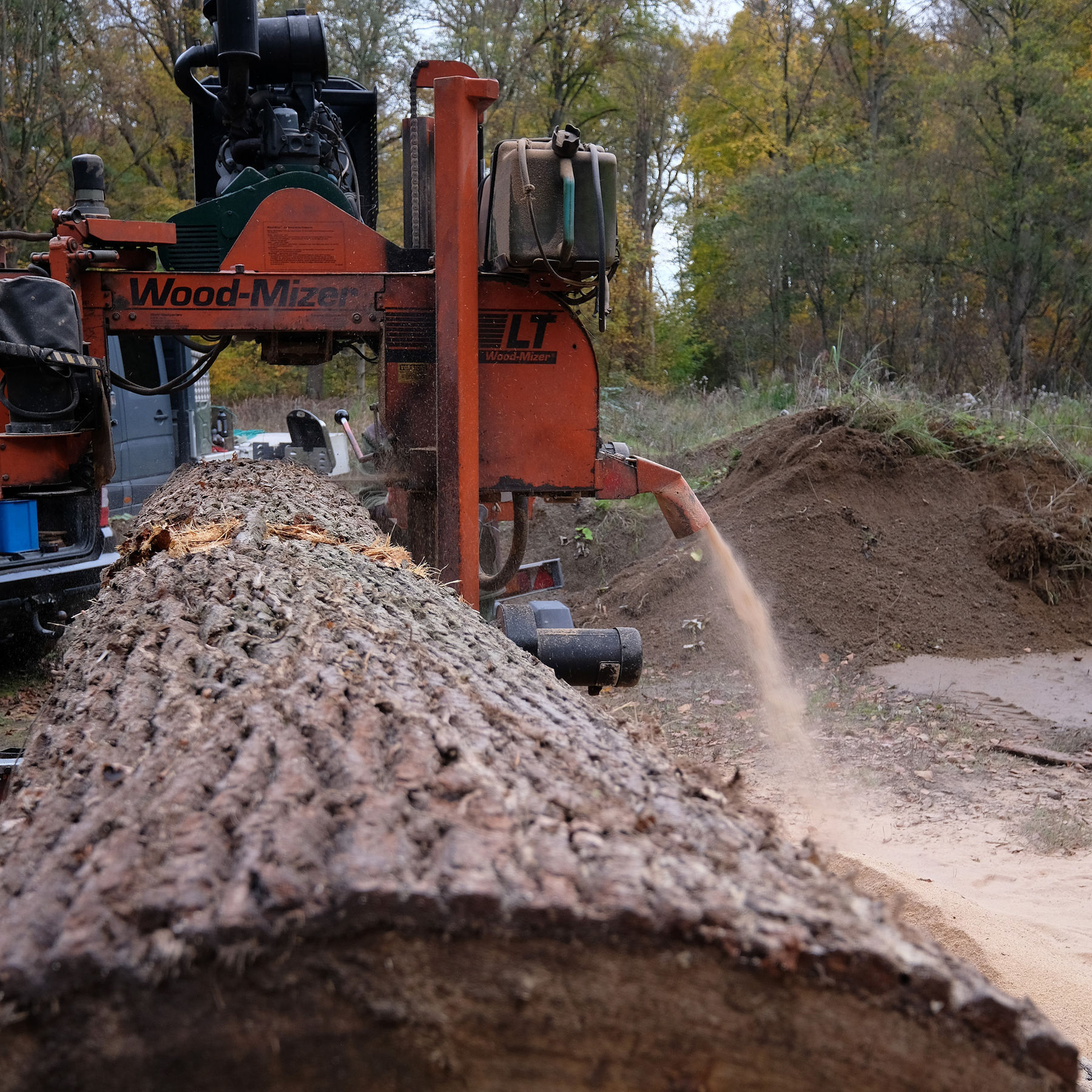 Gattersäge bei der Arbeit © 2022 SBL Schwerin