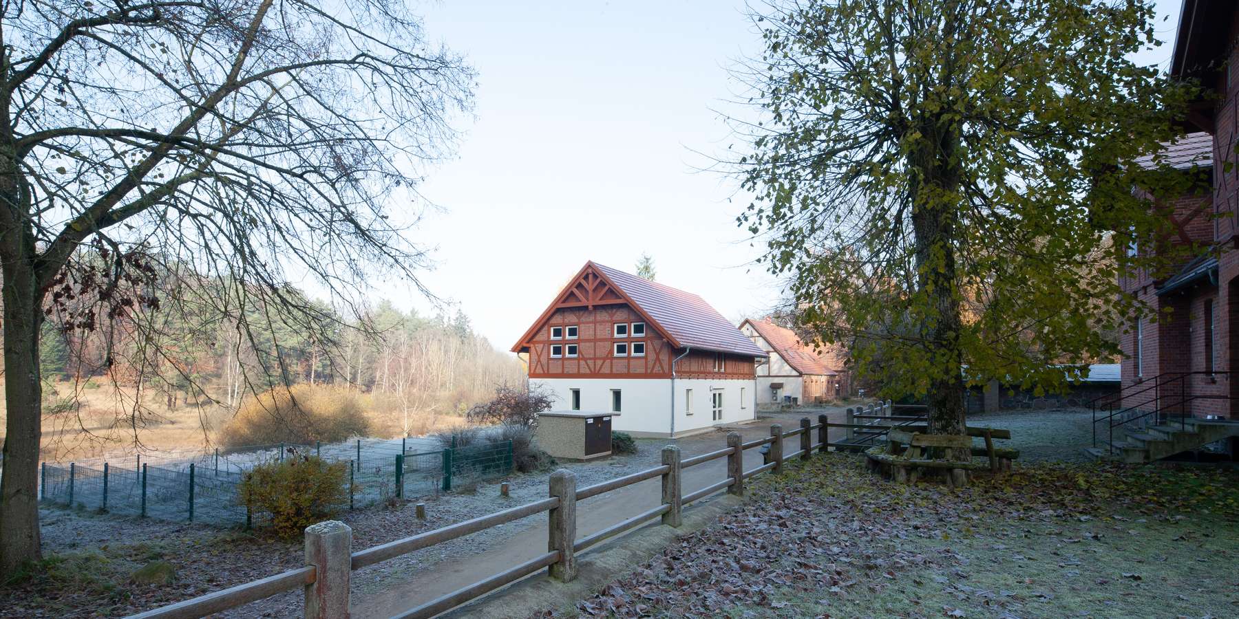Blick auf das Fachwerkhaus © 2012 Betrieb für Bau und Liegenschaften Mecklenburg-Vorpommern