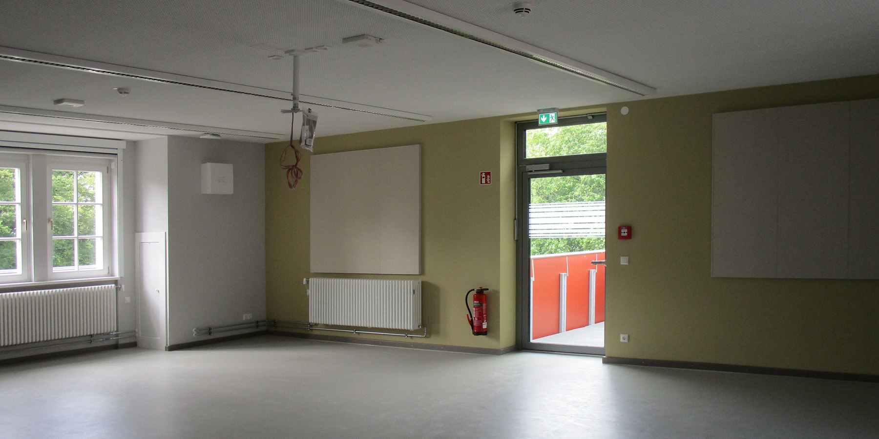 Blick in einen zukünftigen Seminarraum im 3. Obergeschoss © 2017 Betrieb für Bau und Liegenschaften Mecklenburg-Vorpommern