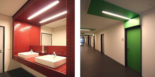 Farbakzente in Bäder und Flure © 2008 Bastmann und Zavracky