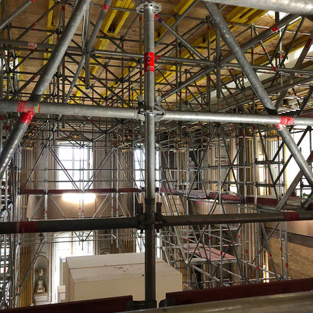 Raumgerüst im Goldenen Saal © 2023 SBL Schwerin