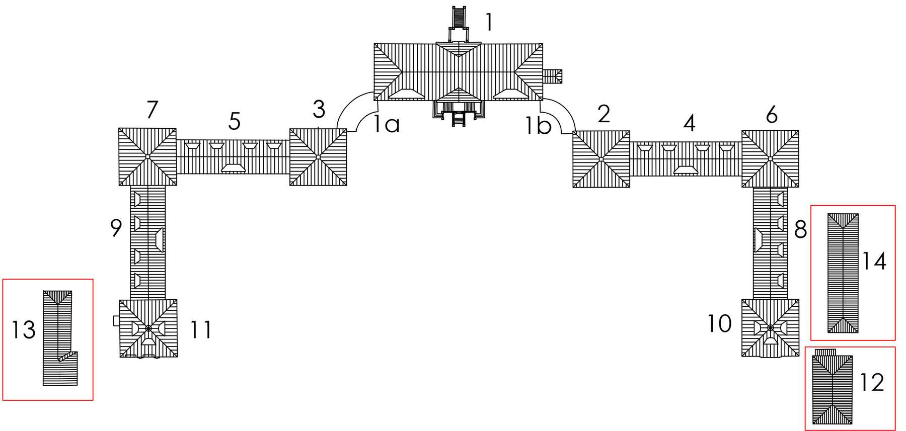 Übersicht der Häuser © 2023 SBL Schwerin