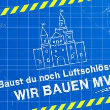 Postkarte vorn Wir bauen MV © 2023 Finanzministerium MV / PINAX