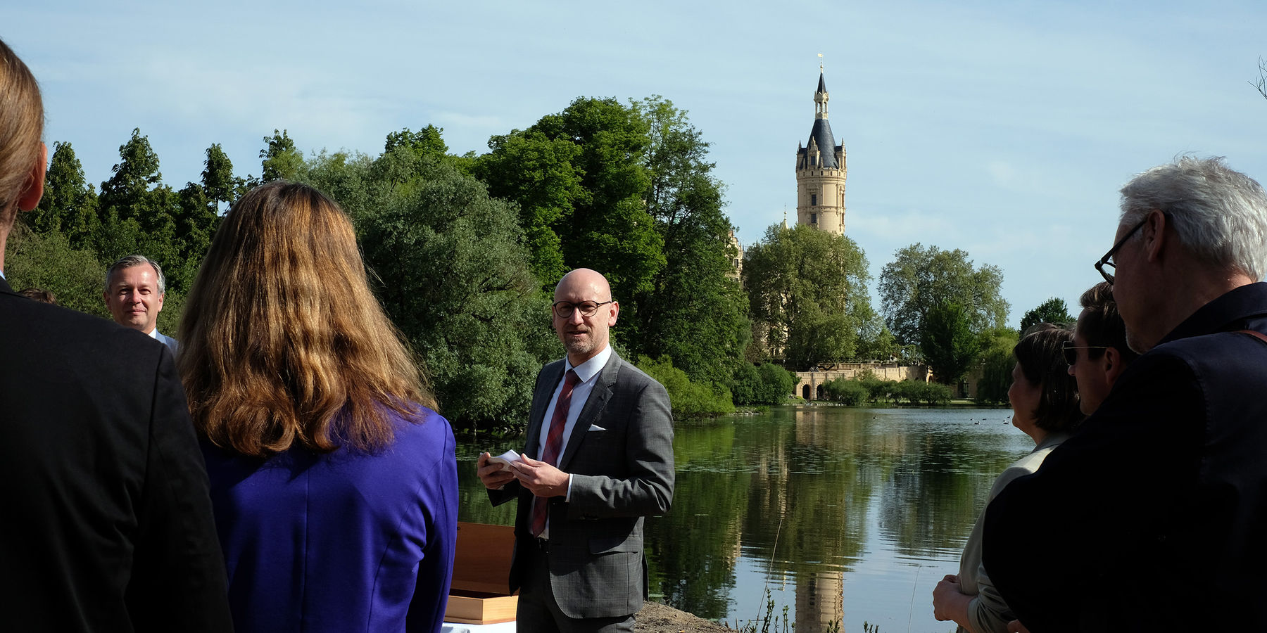 Amtsleiter Robert Klaus beim Grußwort © 2023 SBL Schwerin