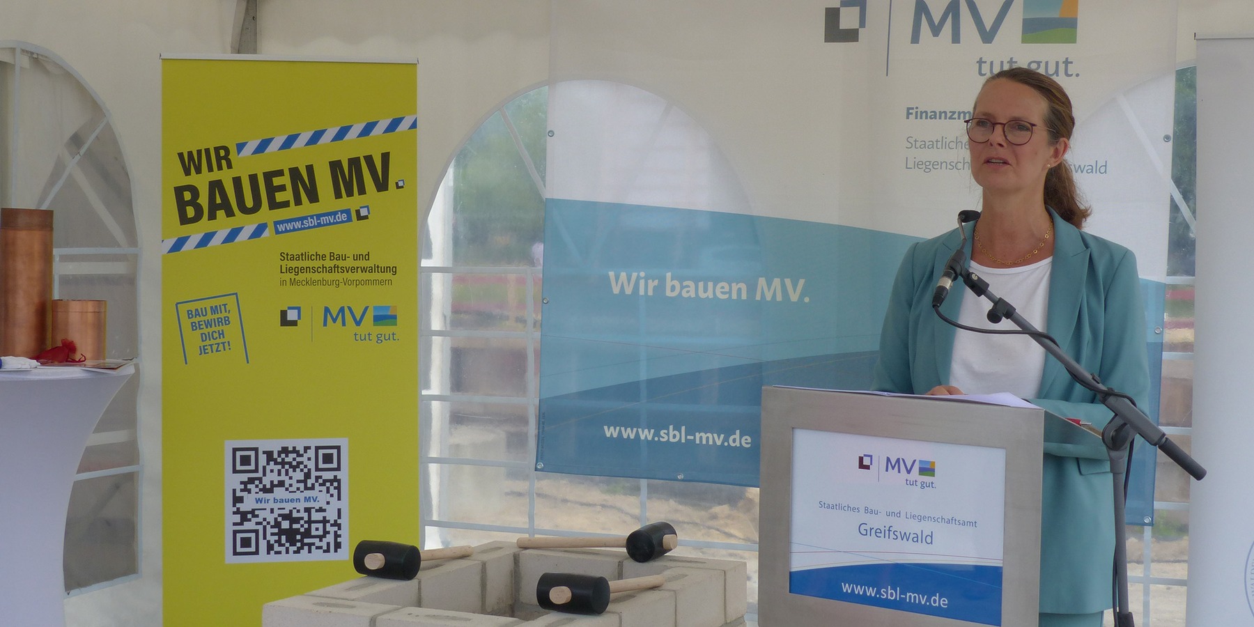 Grußwort der Ministerin für Wissenschaft, Kultur, Bundes-und Europaangelegenheiten Bettina Martin © 2023 SBL Greifswald