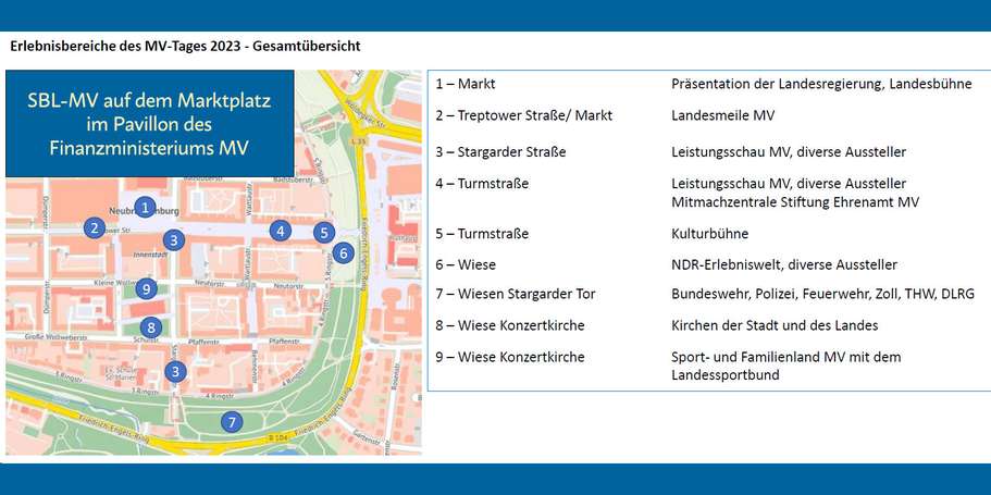Lageplan mit Stand der SBL-MV © 2023 Hanseatische Eventagentur