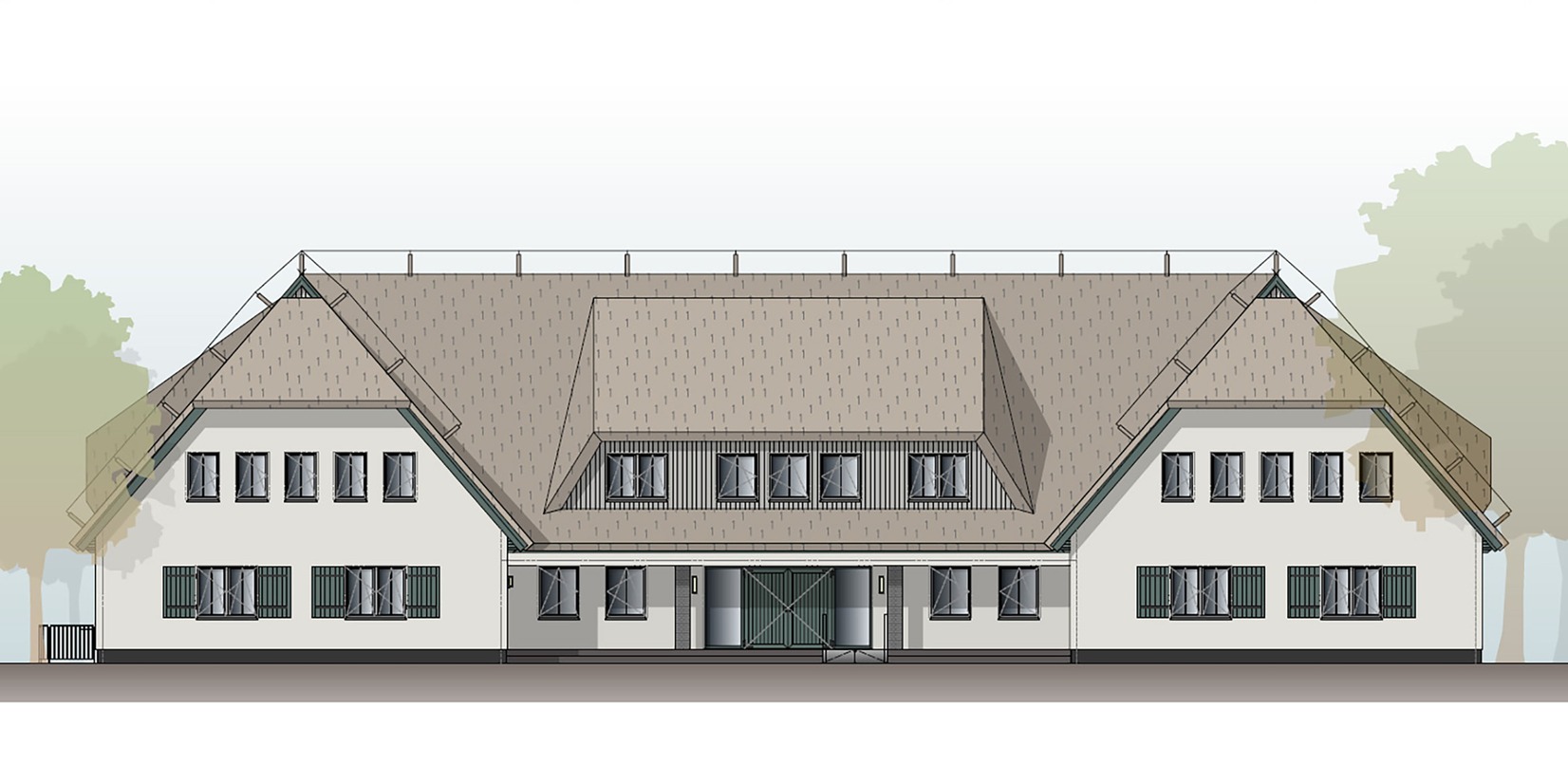 Ansicht Süd (Ausführungsplanung von 2022) © 2022 MPP GmbH Architekten + Ingenieure, Rostock