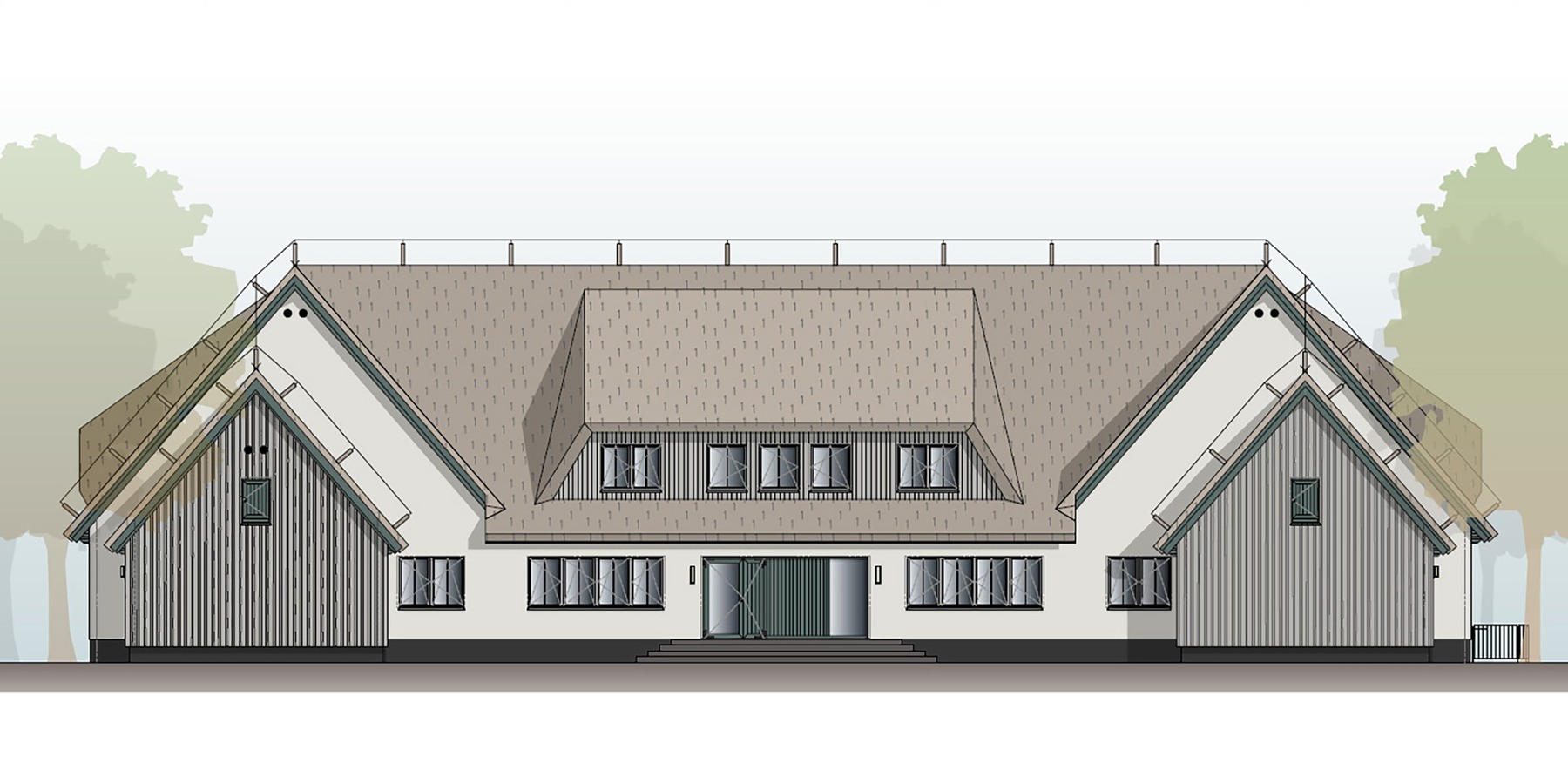 Ansicht Nord (Ausführungsplanung von 2022) © 2022 MPP GmbH Architekten + Ingenieure, Rostock