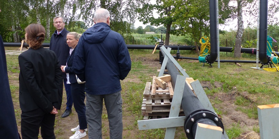 LFA Born - Institut für Fischerei: die Umbauversorgung für die Pumpentechnik während der Bauzeit ist bereits fertig gestellt © 2023 SBL Greifswald