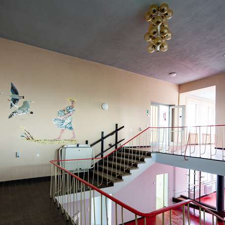 im Treppenhaus © 2023 Christian Hoffmann (sbl-mv / Finanzministerium MV)