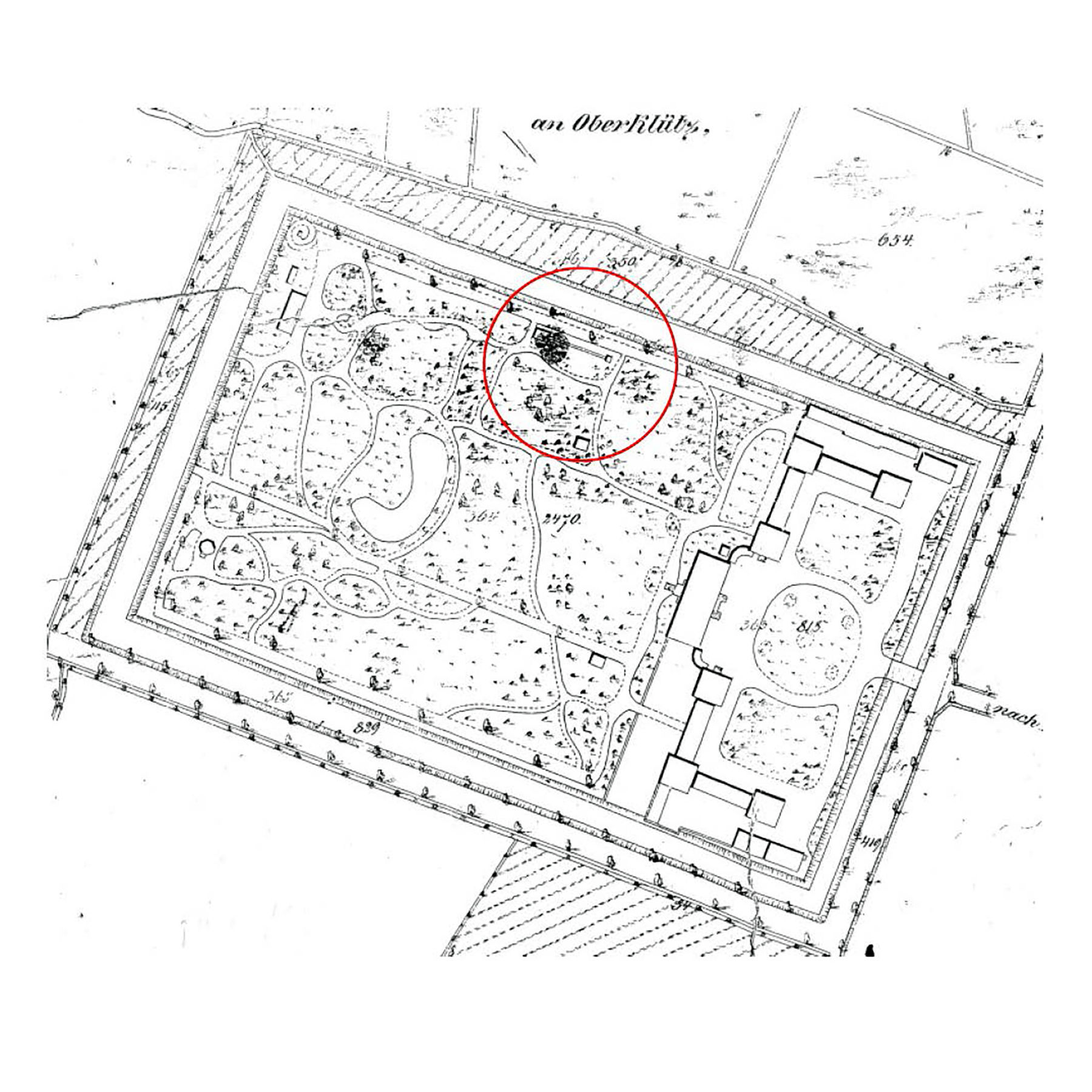 Historischer Übersichtsplan des Schlossparks © 2023 SBL Schwerin