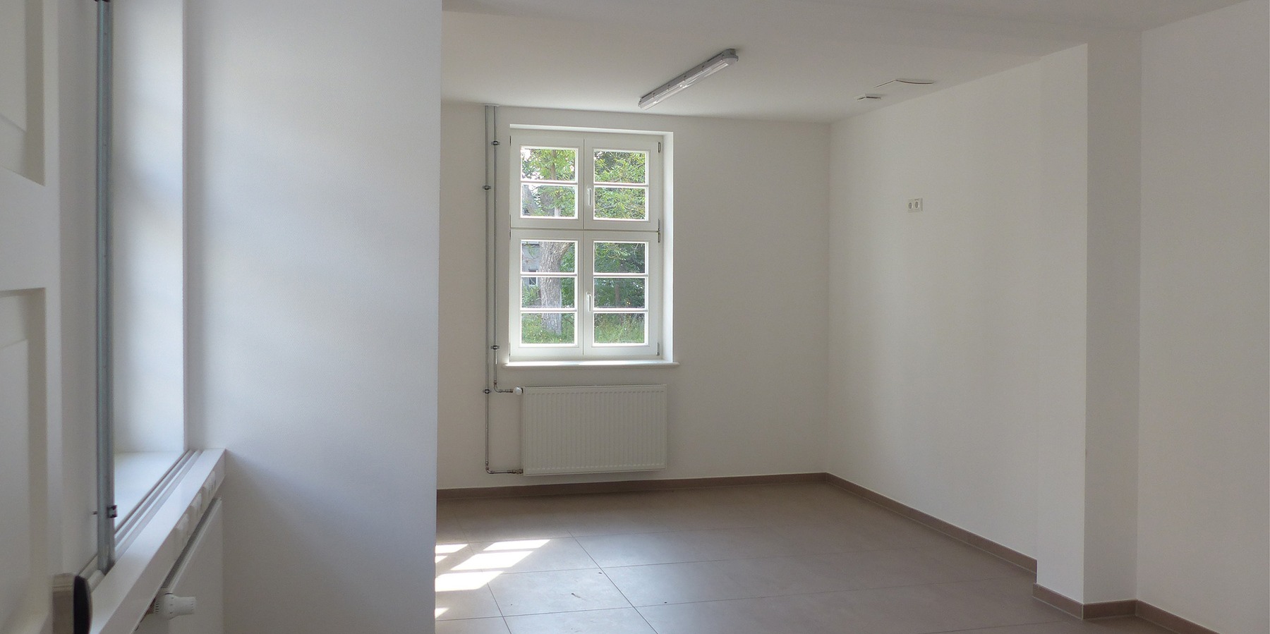 Blick in einen zukünftigen Arbeitsraum im Erdgeschoss © 2023 SBL Greifswald