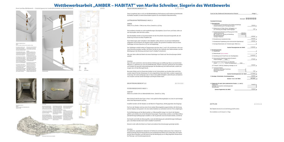 Wettbewerbsarbeit  AMBER – HABITAT  von Marike Schreiber, Siegerin des Wettbewerbs © 2023 SBL Neubrandenburg