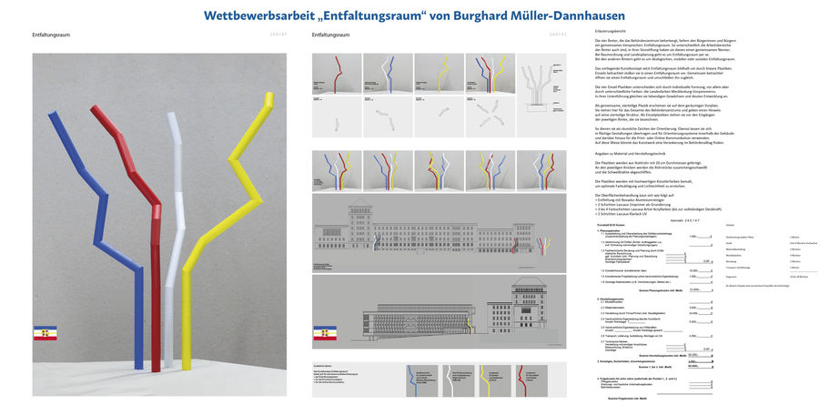 Wettbewerbsarbeit  Entfaltungsraum  von Burghard Müller-Dannhausen © 2023 SBL Neubrandenburg