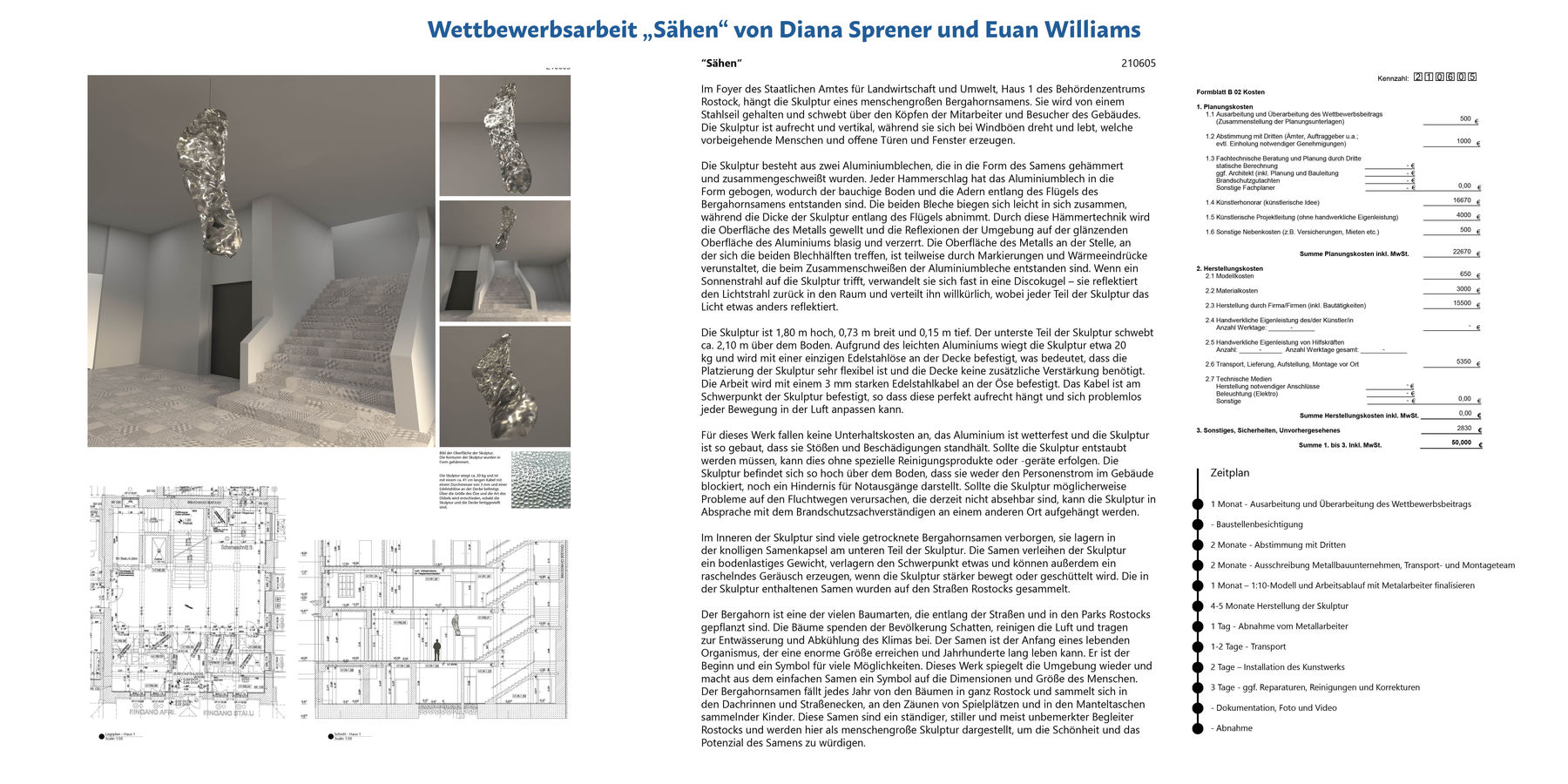 Wettbewerbsarbeit  Sähen  von Diana Sprener und Euan Williams © 2023 SBL Neubrandenburg