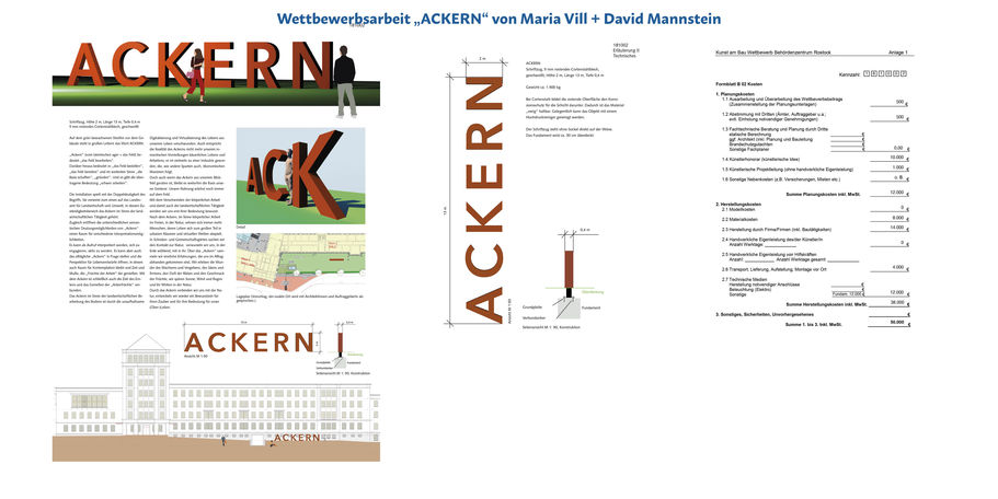 Wettbewerbsarbeit  ACKERN  von Maria Vill + David Mannstein © 2023 SBL Neubrandenburg