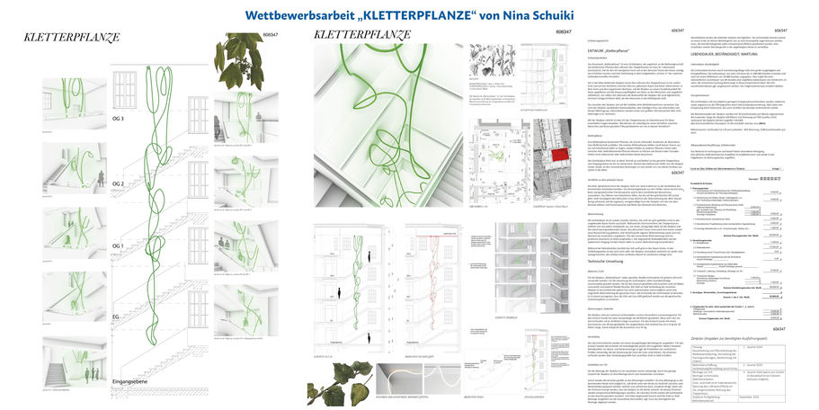 Wettbewerbsarbeit  KLETTERPFLANZE  von Nina Schuiki © 2023 SBL Neubrandenburg