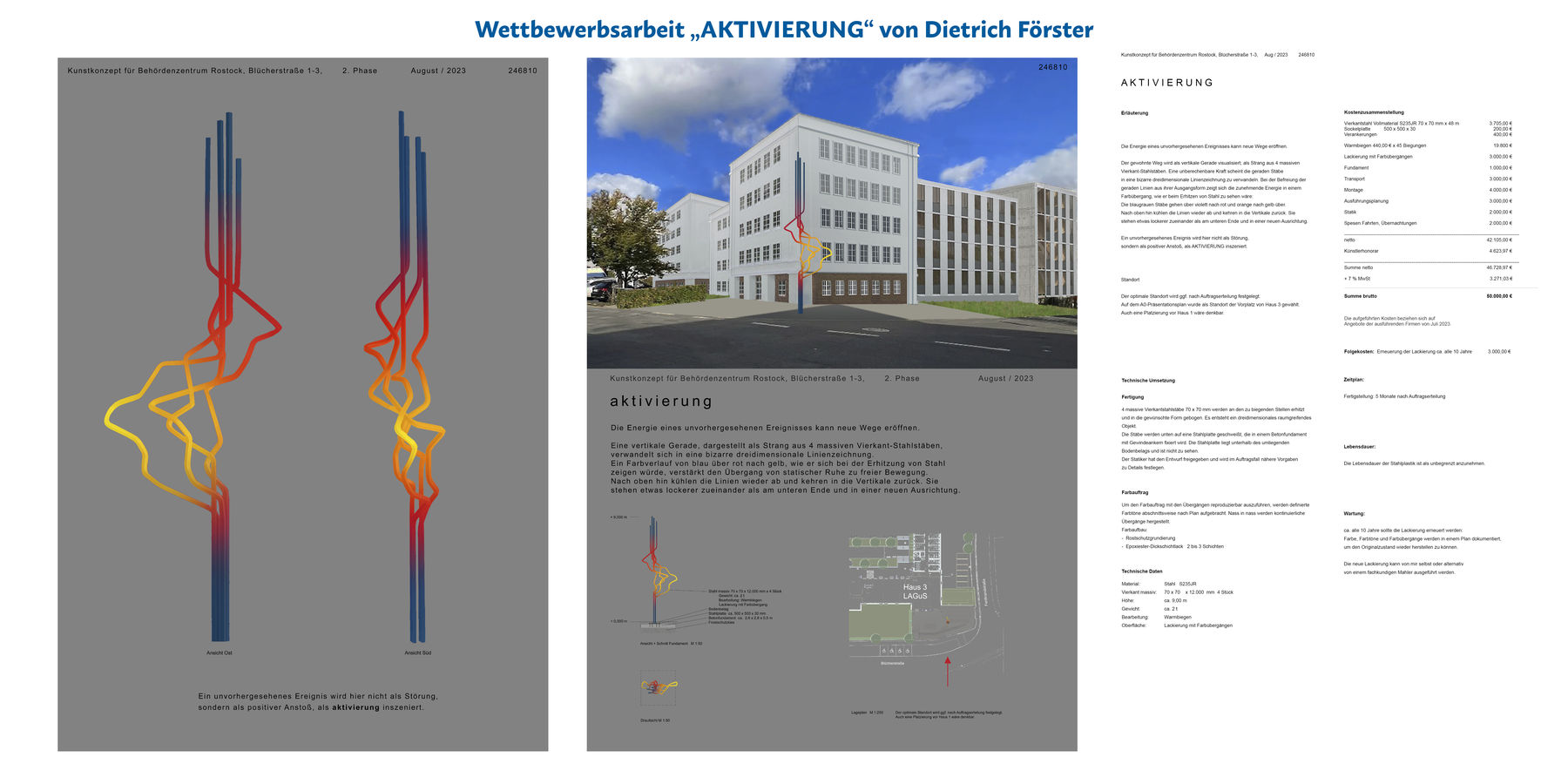 Wettbewerbsarbeit „AKTIVIERUNG“ von Dietrich Förster © 2023 SBL Neubrandenburg