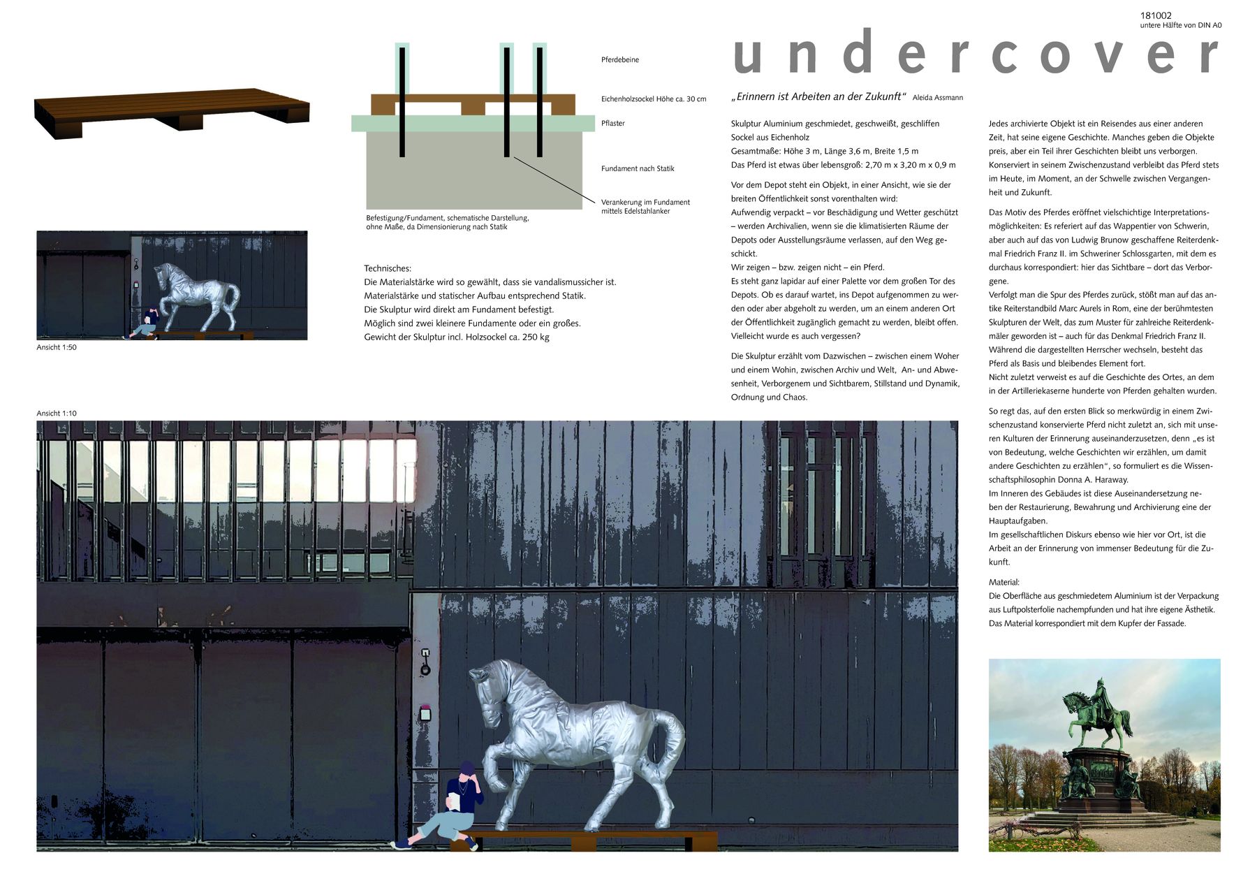 Wettbewerbsarbeit  undercover  von Maria Vill und David Mannstein, Berlin © 2024 SBL Schwerin