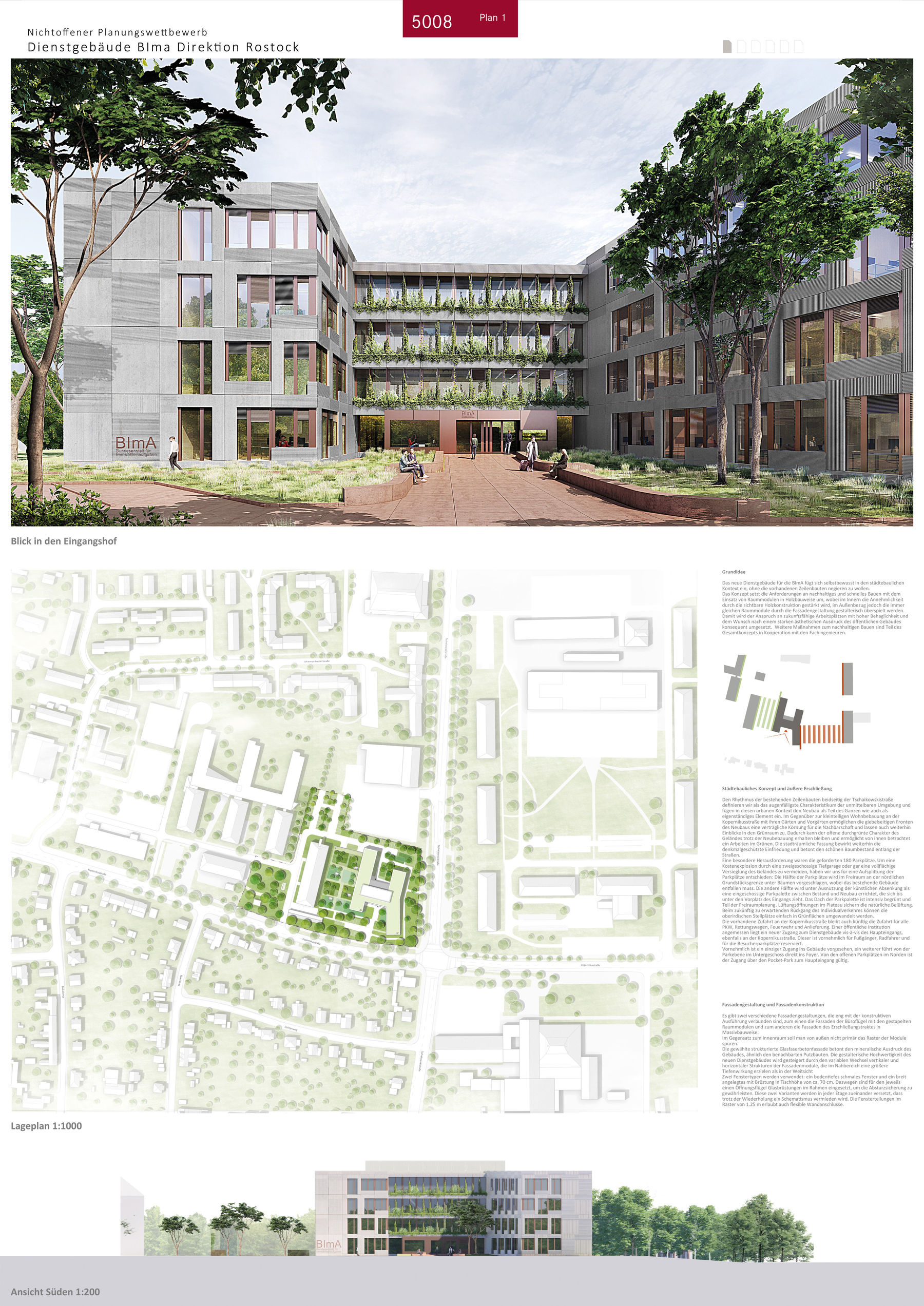 1. Preis: léonwohlhage Gesellschaft von Architekten mbH, Prof. Hilde Léon mit TDB Landschaftsarchitektur Partnerschaft, Eva-Maria Boemans, ZPW Ingenieur-AG, Mirjam Borowietz sowie ahw Ingenieure GmbH, Thiemo Audick und Christoph Piotti © 2024 SBL Schwerin