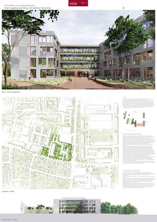 1. Preis: léonwohlhage Gesellschaft von Architekten mbH, Prof. Hilde Léon mit TDB Landschaftsarchitektur Partnerschaft, Eva-Maria Boemans, ZPW Ingenieur-AG, Mirjam Borowietz sowie ahw Ingenieure GmbH, Thiemo Audick und Christoph Piotti © 2024 SBL Schwerin