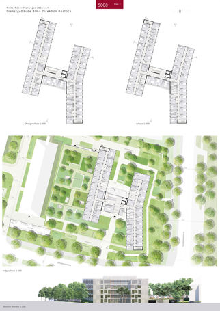 1. Preis: léonwohlhage Gesellschaft von Architekten mbH, Prof. Hilde Léon mit TDB Landschaftsarchitektur Partnerschaft, Eva-Maria Boemans, ZPW Ingenieur-AG, Mirjam Borowietz sowie ahw Ingenieure GmbH, Thiemo Audick und Christoph Piotti © 2024 SBL Schwerin