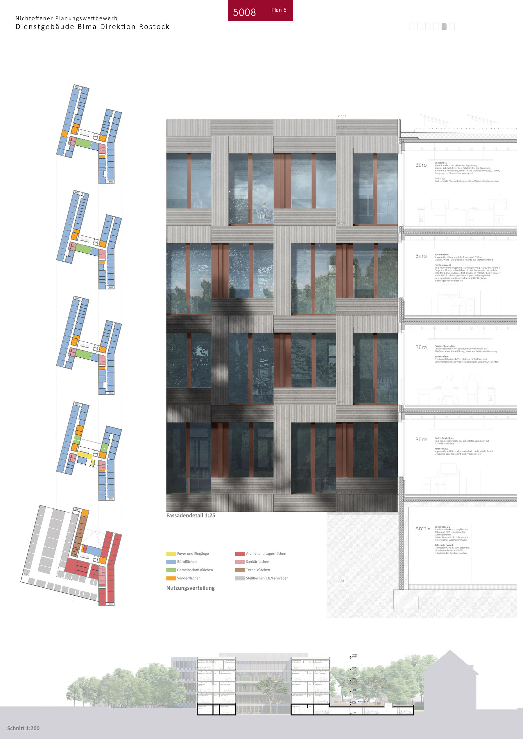 1. Preis: léonwohlhage Gesellschaft von Architekten mbH, Prof. Hilde Léon mit TDB Landschaftsarchitektur Partnerschaft, Eva-Maria Boemans, ZPW Ingenieur-AG, Mirjam Borowietz sowie ahw Ingenieure GmbH, Thiemo Audick und Christoph Piotti © 2024 SBL Schwerin