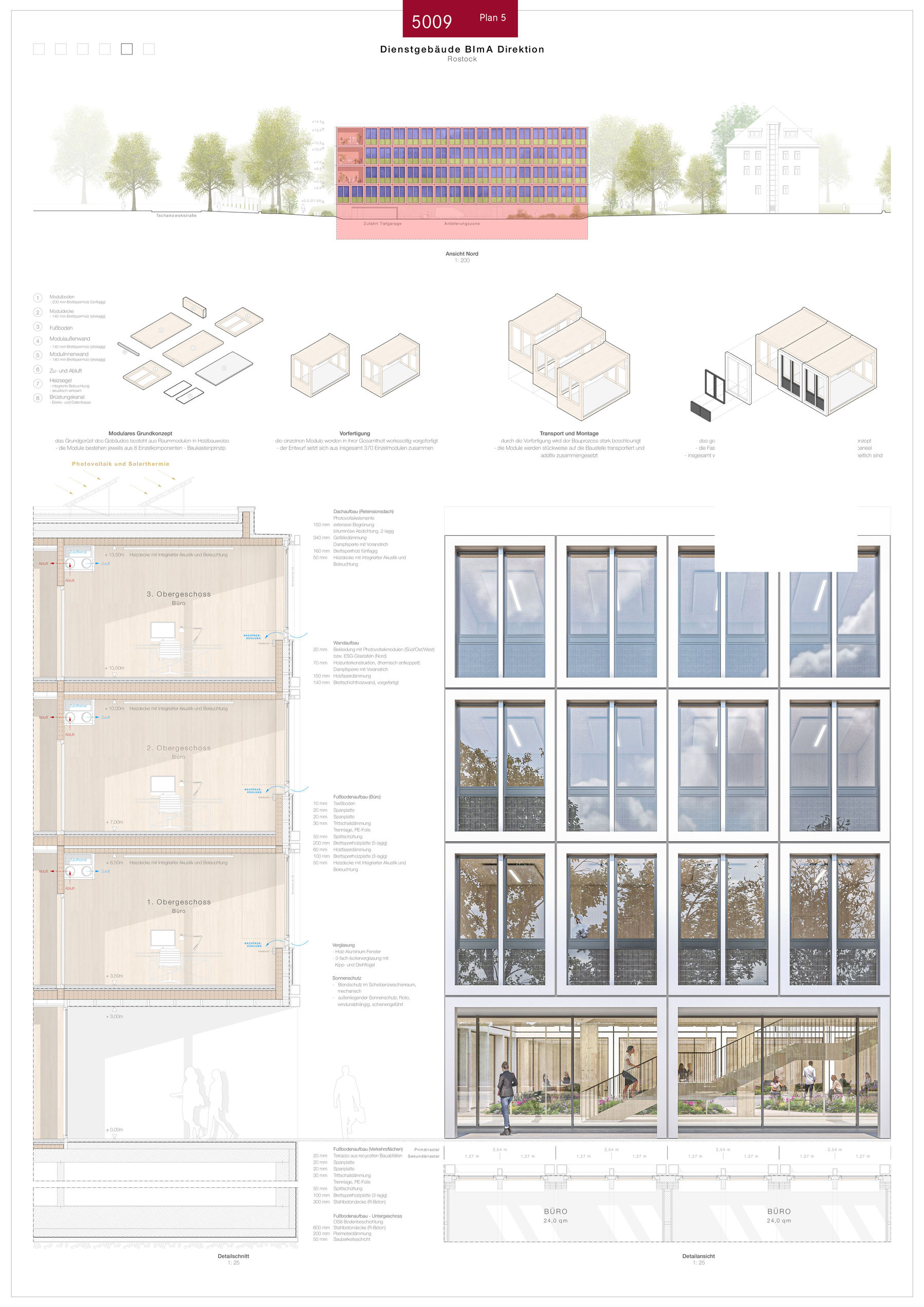 2. Preis: Code Unique Architekten GmbH mit Storch Landschaftsarchitektur und CSZ Ingenieurconsult TA GmbH   Co. KG. © 2024 SBL Schwerin