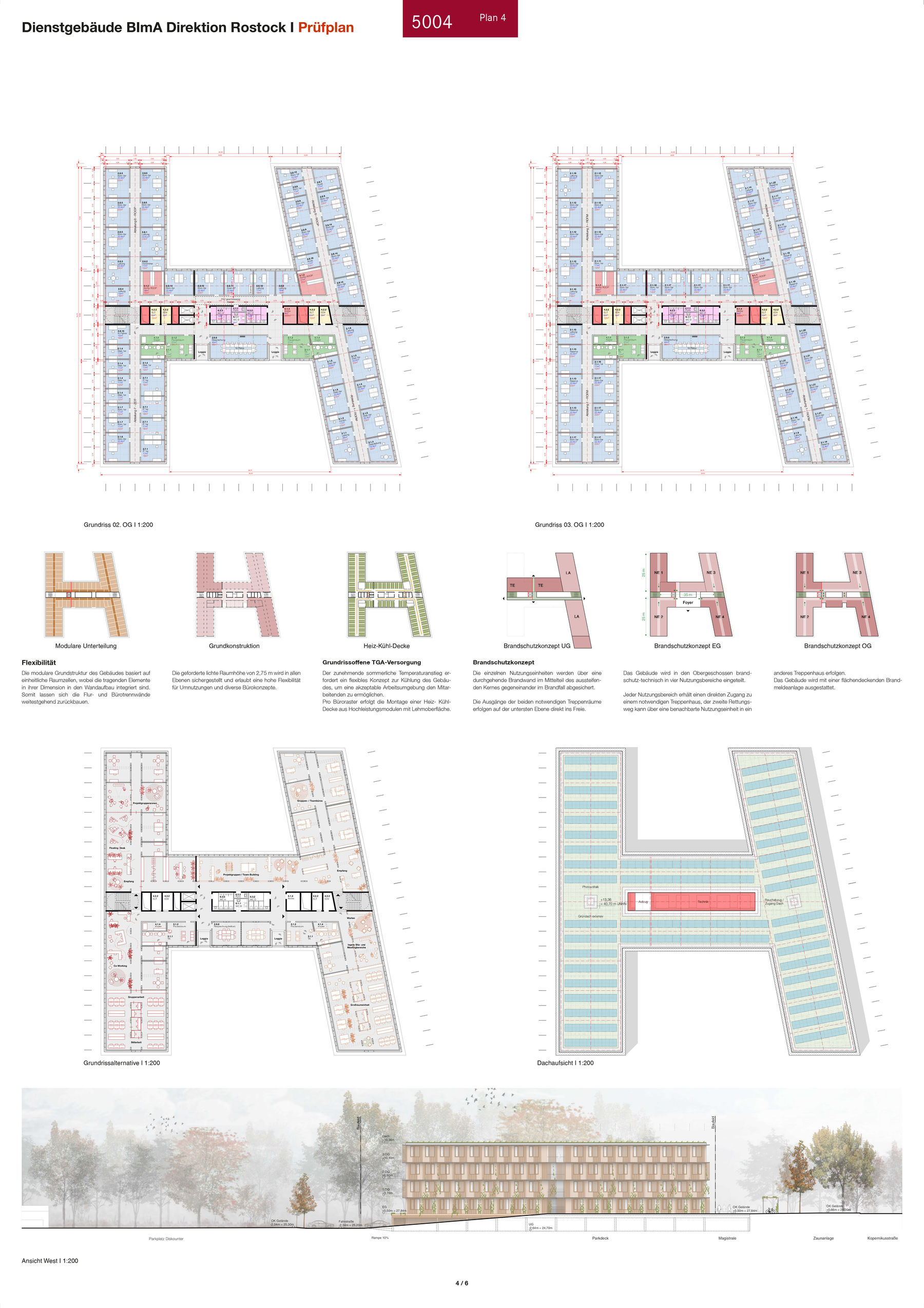 4. Preis: Heinle Wischer, Gesellschaft für Generalplanung mbH aus Berlin mit EGL GmbH, Hamburg (Freiraumplanung), RMN Ingenieure GmbH, Hamburg (Technische Gebäudeausstattung) sowie Wetzel   von Seht Part. mbH Hamburg (Tragwerk) © 2024 SBL Schwerin