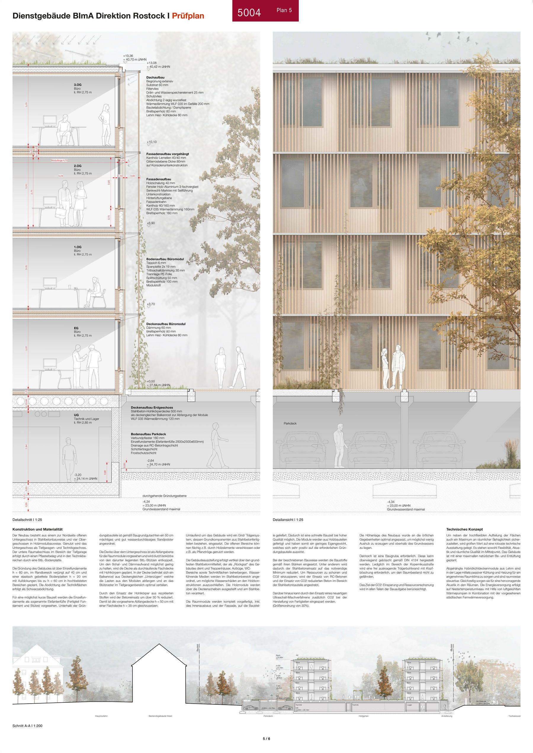 4. Preis: Heinle Wischer, Gesellschaft für Generalplanung mbH aus Berlin mit EGL GmbH, Hamburg (Freiraumplanung), RMN Ingenieure GmbH, Hamburg (Technische Gebäudeausstattung) sowie Wetzel   von Seht Part. mbH Hamburg (Tragwerk) © 2024 SBL Schwerin
