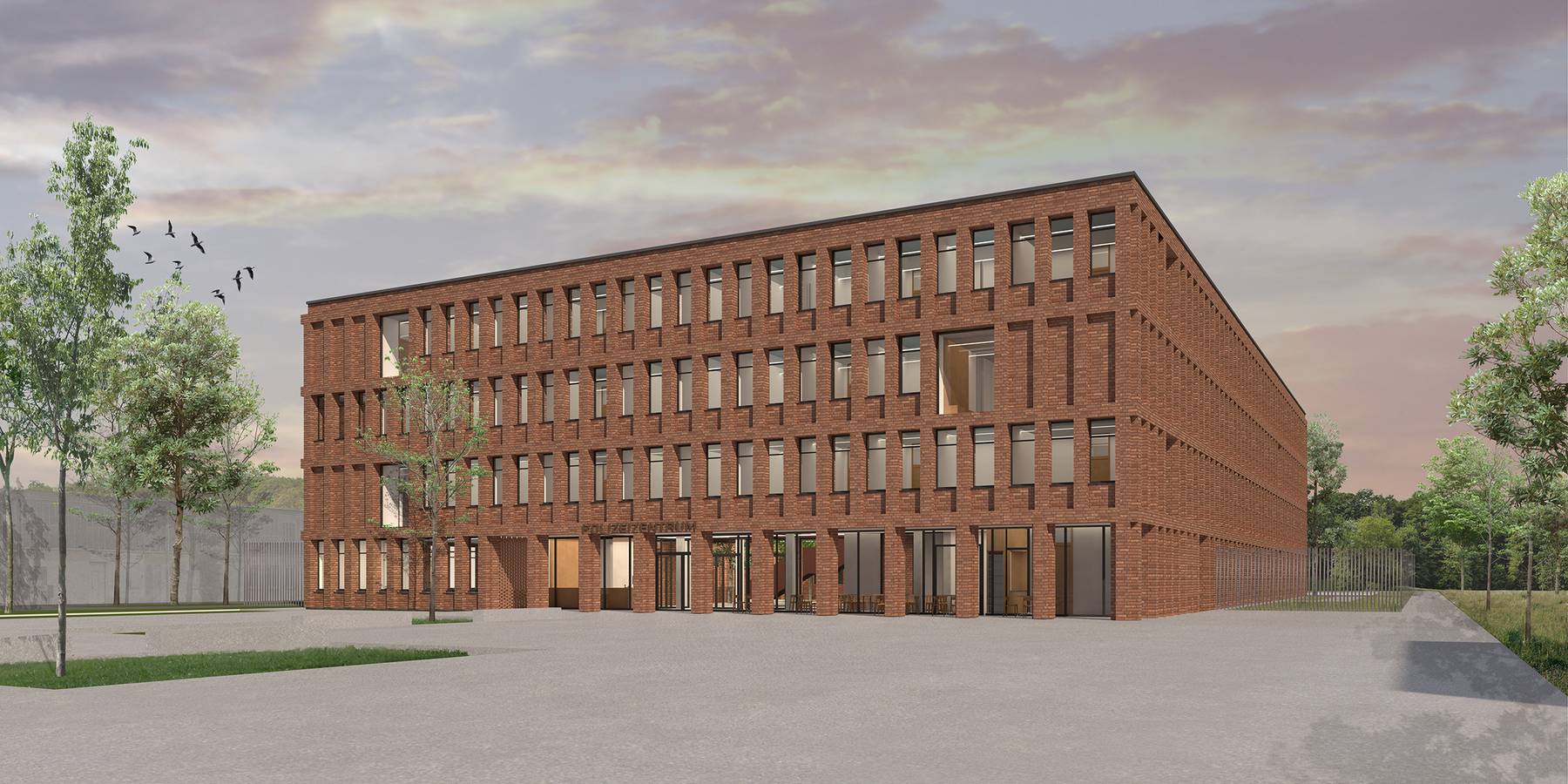 Computeranimation der Außenperspektive des Neubaus © 2024 Huber Staudt Architekten mbH, Berlin