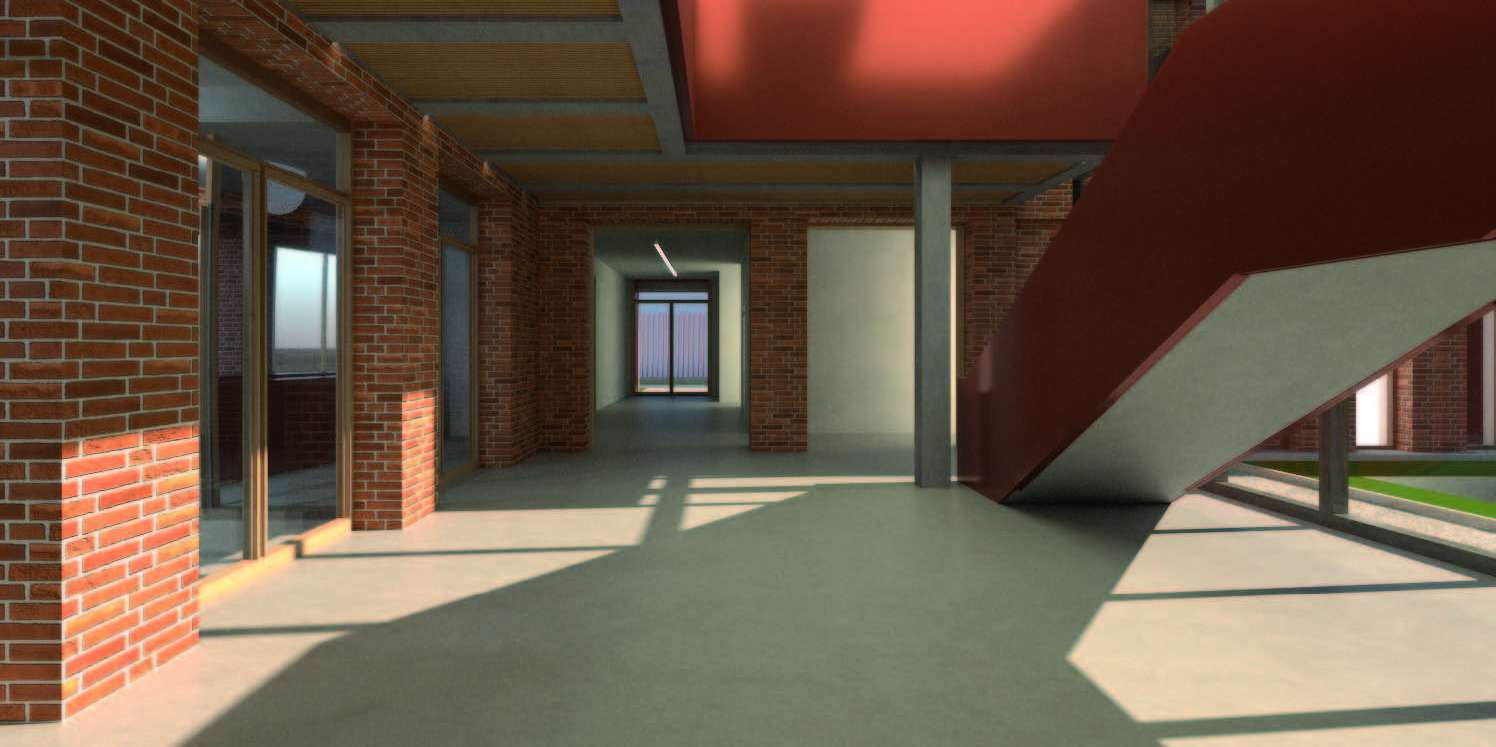 Computeranimation Haupttreppe Foyer © 2024 Huber Staudt Architekten mbH, Berlin