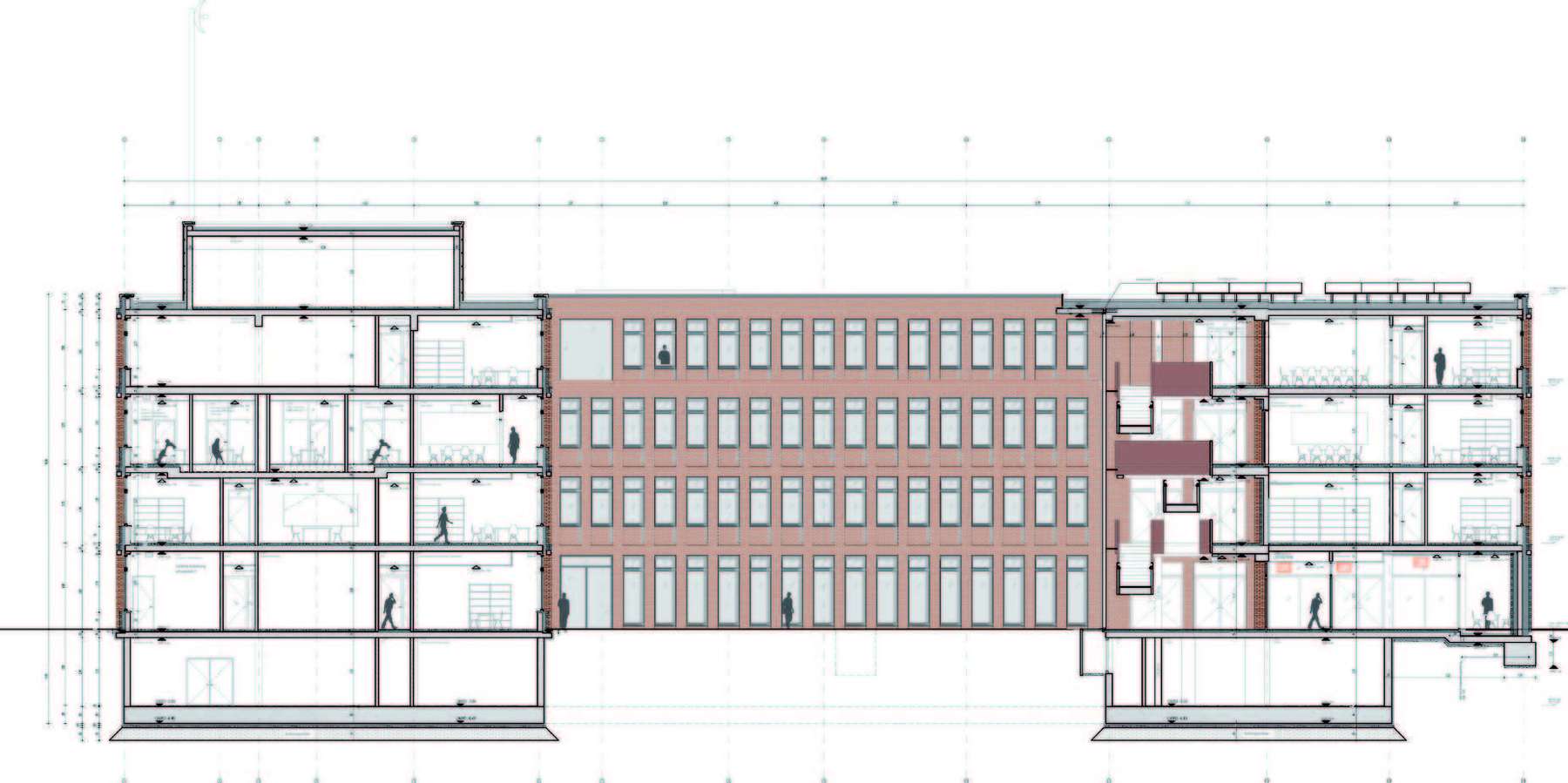 Gebäudeschnitt © 2024 Huber Staudt Architekten mbH, Berlin