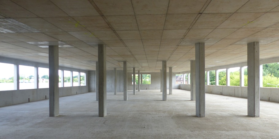 Neubau CM - Blick in den Rohbau © 2024 SBL Greifswald