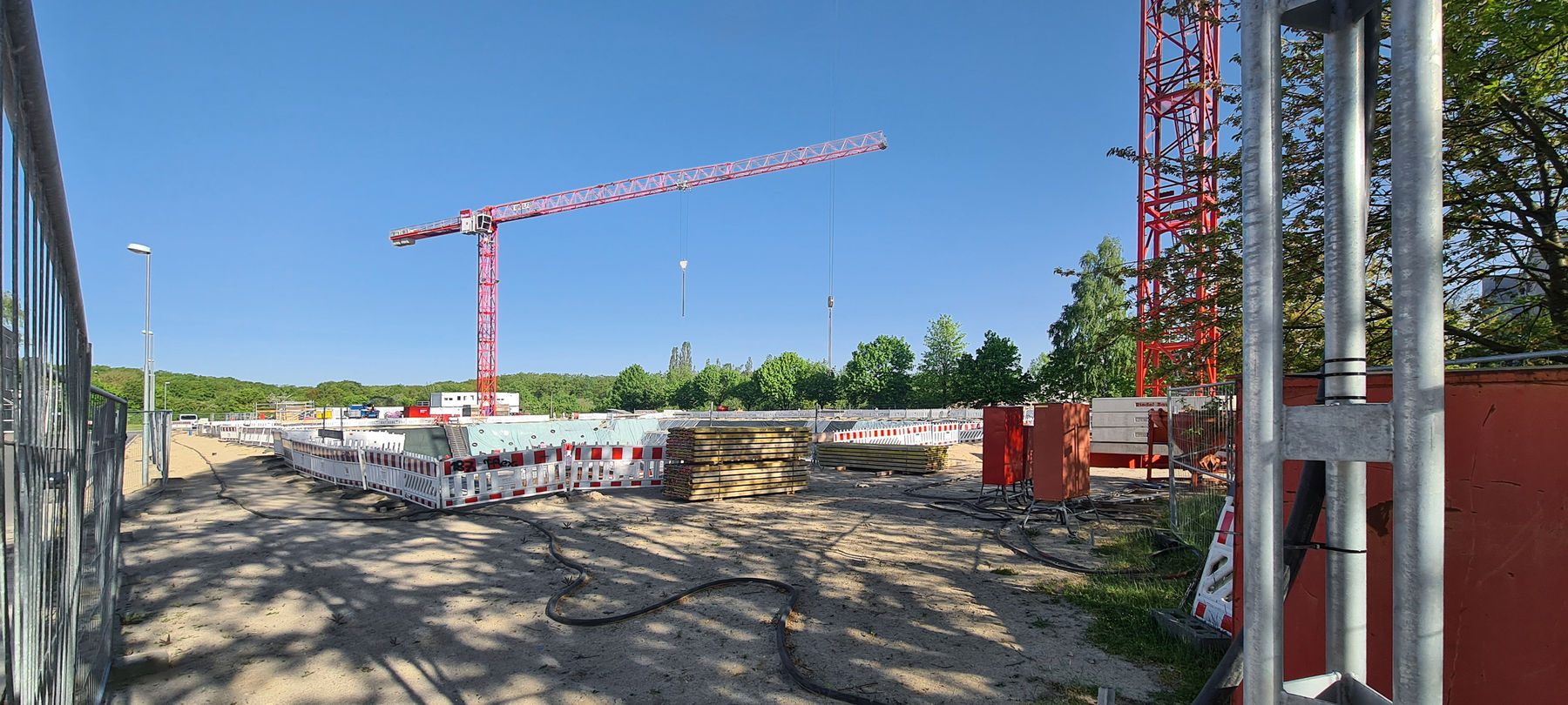 Blick auf die Baustelle des Neubaus Polizeizentrum Neubrandenburg. © 2024 Staatliches Bau- und Liegenschaftsamt Neubrandenburg