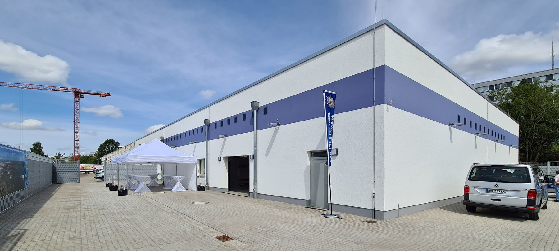 Ansicht der ETR-Halle © 2024 Staatliches Bau- und Liegenschaftsamt Neubrandenburg