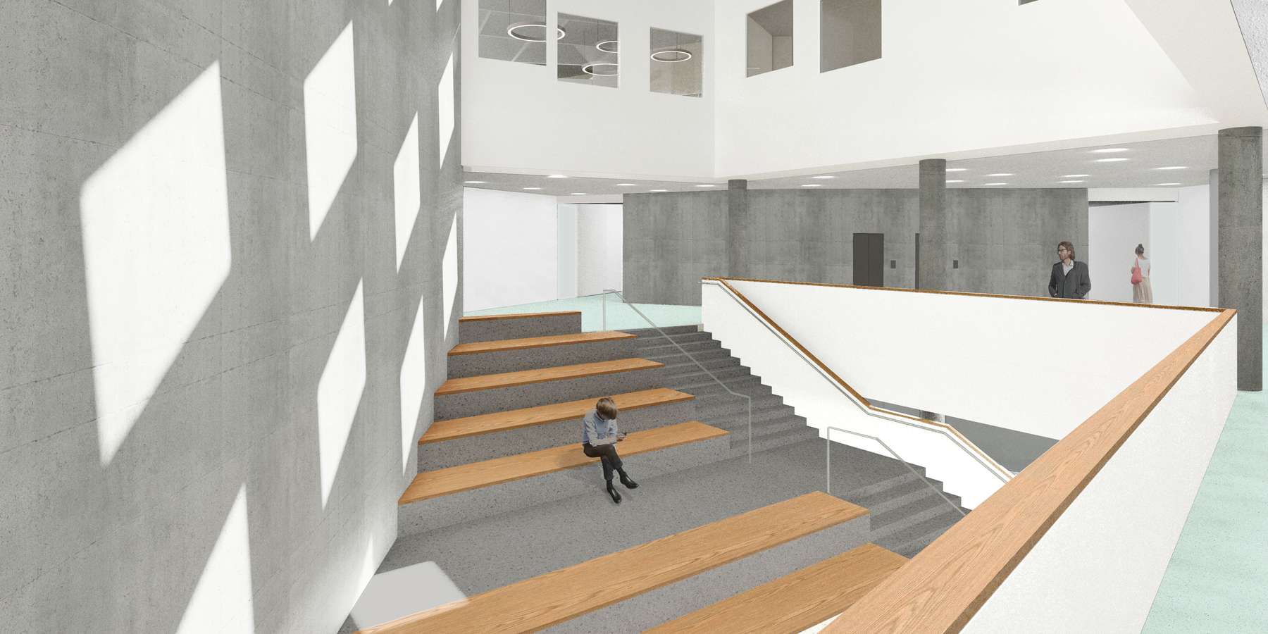 Blick in das Atrium des Seminarzentrums © BHBVT Gesellschaft von Architekten mbH